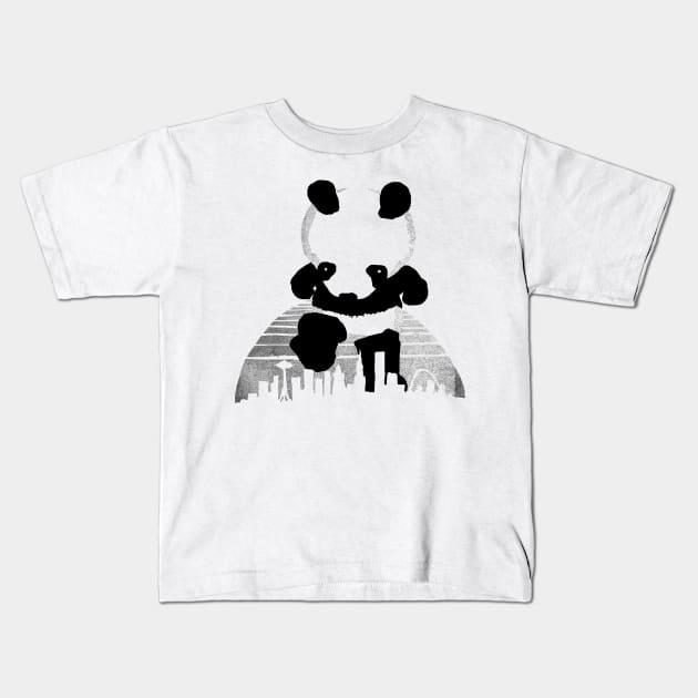 Pandamonium Kids T-Shirt by TapABCD